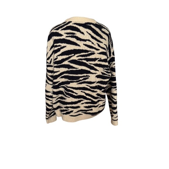 Velvet By Graham & Spencer Zebra Print Sweater S - Picture 5 of 7